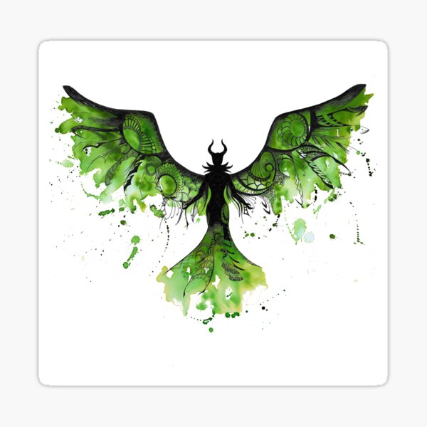 Maleficent Flying Sticker