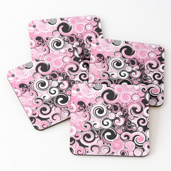 Item preview, Pink, Black and White Psychedelic Swirls designed and sold by Elsy's Art.