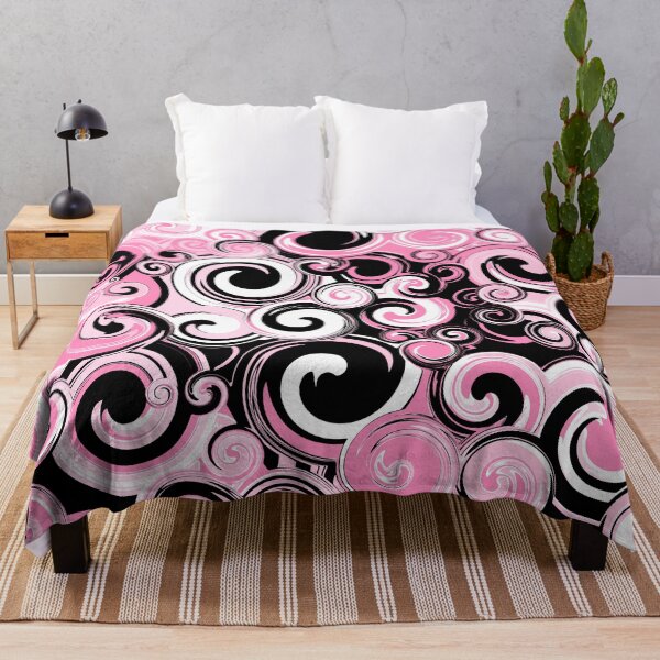 Item preview, Pink, Black and White Psychedelic Swirls designed and sold by Elsy's Art.