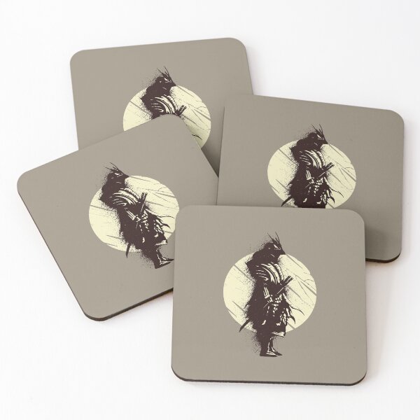 Item preview, Samurai with splashes over white full moon  designed and sold by FFelder.