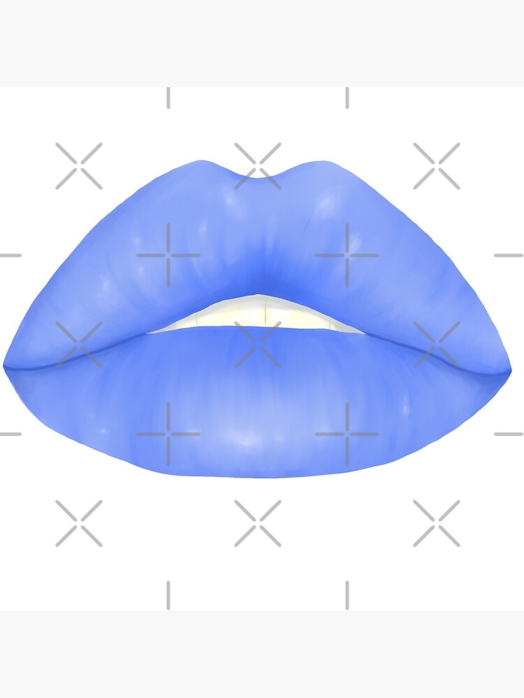 "Blue Lips" Poster by Keyswaa Redbubble