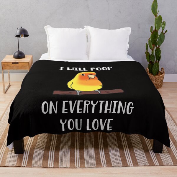 Item preview, i will poop on everything you love - yellow lovebird designed and sold by FandomizedRose.