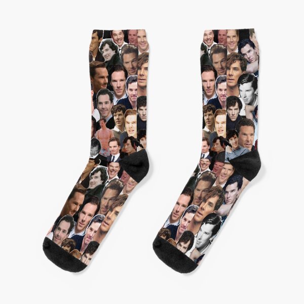 Benedict Cumberbatch Collage Socks