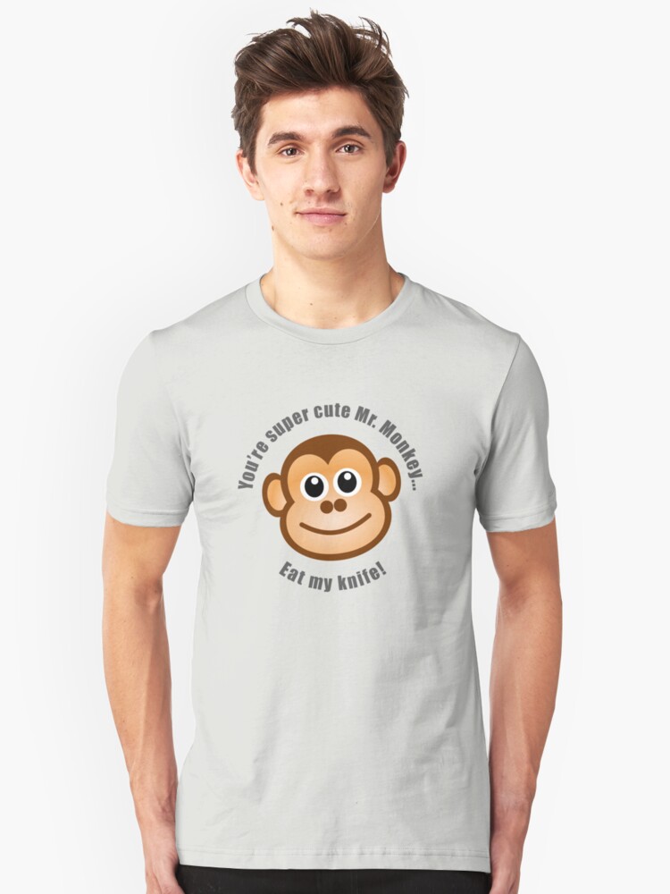 Alternate view of Super Cute Mr. Monkey Slim Fit T-Shirt