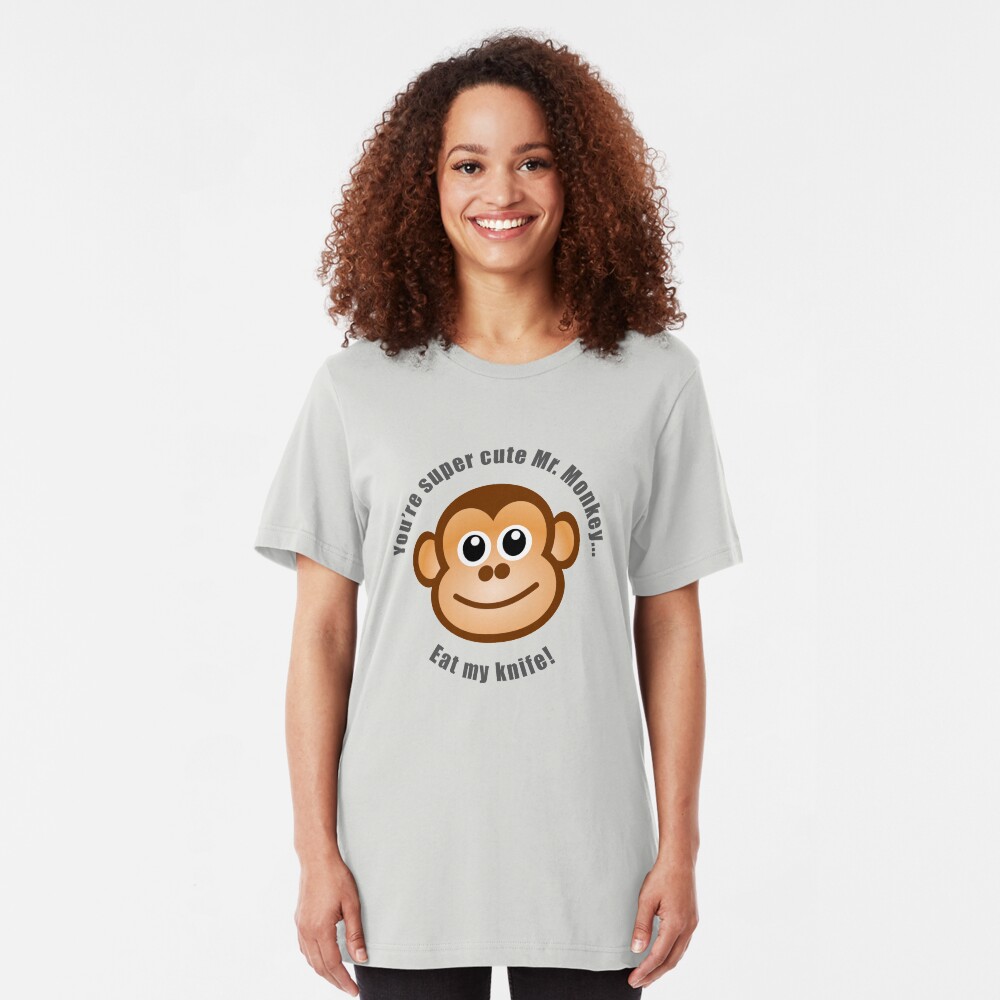Super Cute Mr. Monkey Slim Fit T-Shirt