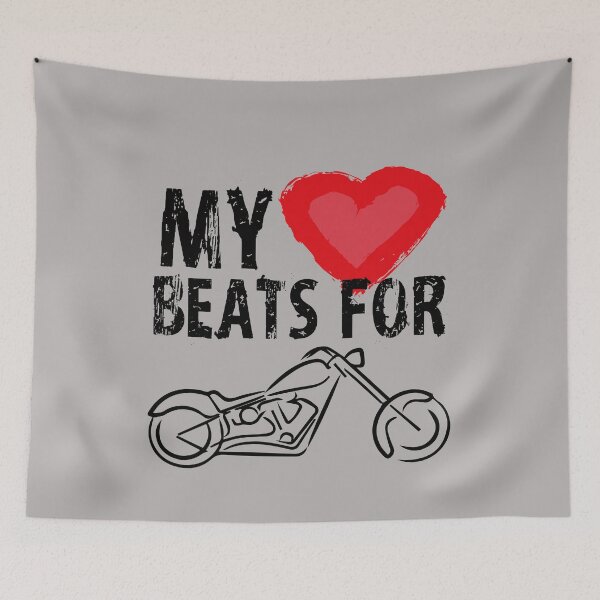 Item preview, MY HEART BEATS FOR MOTORCYCLE designed and sold by tarek25.