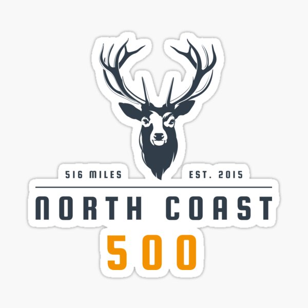 North Coast 500 (NC500) Scotland Road Trip With Stags Head Sticker