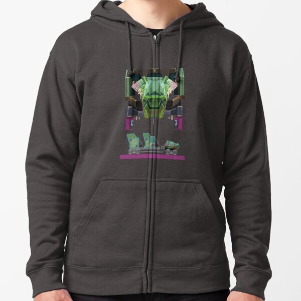 Iron Gwazi Coaster Car Design Zipped Hoodie