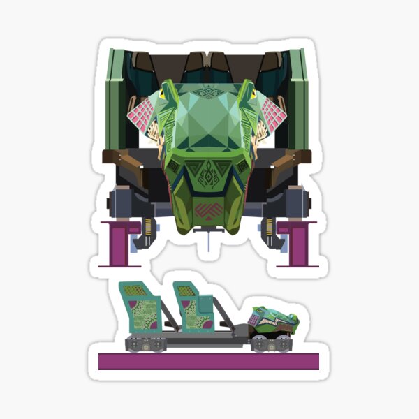 Iron Gwazi Coaster Car Design Sticker