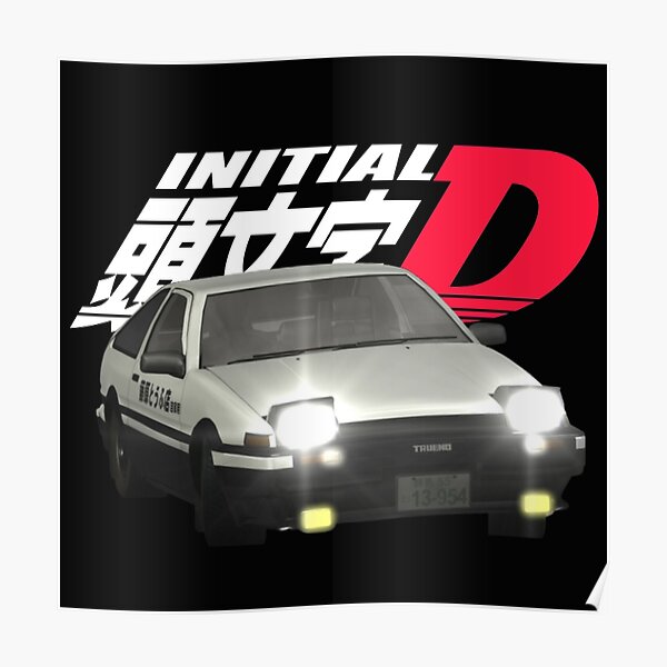 Initial D Poster By Tetsuya Corp Redbubble
