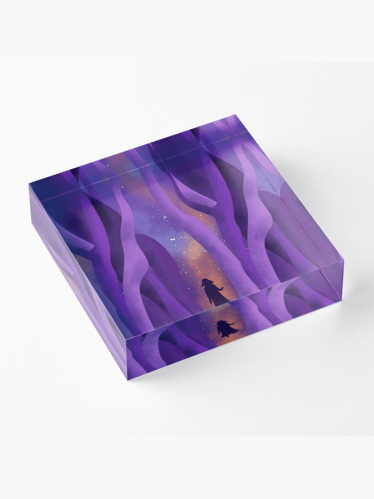 Alternate view of Girl on Path to the Stars Acrylic Block