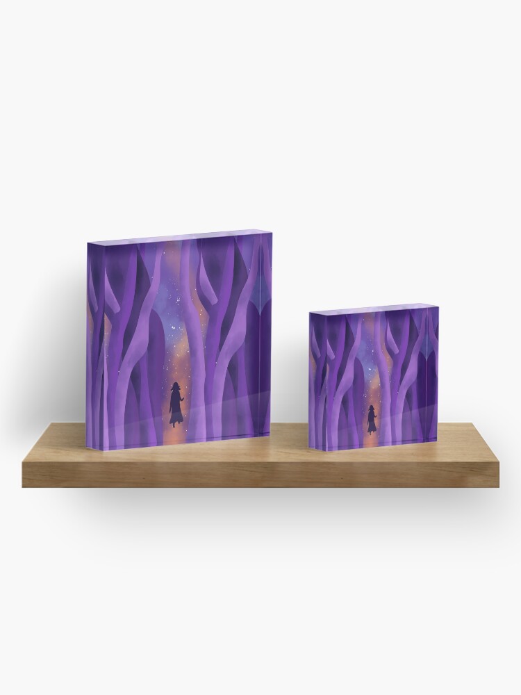 Alternate view of Girl on Path to the Stars Acrylic Block