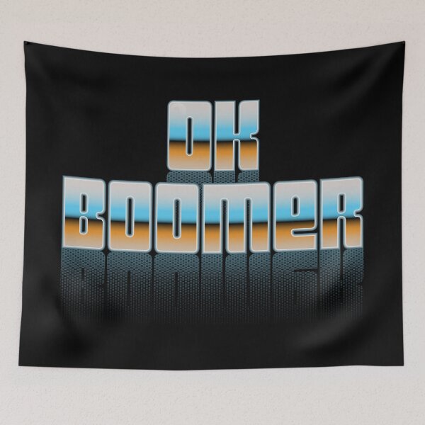 Item preview, Ok Boomer Retro Chrome Type Design designed and sold by danielliamgill.