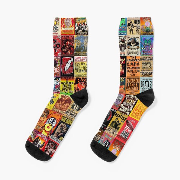 Rock Band Posters Socks