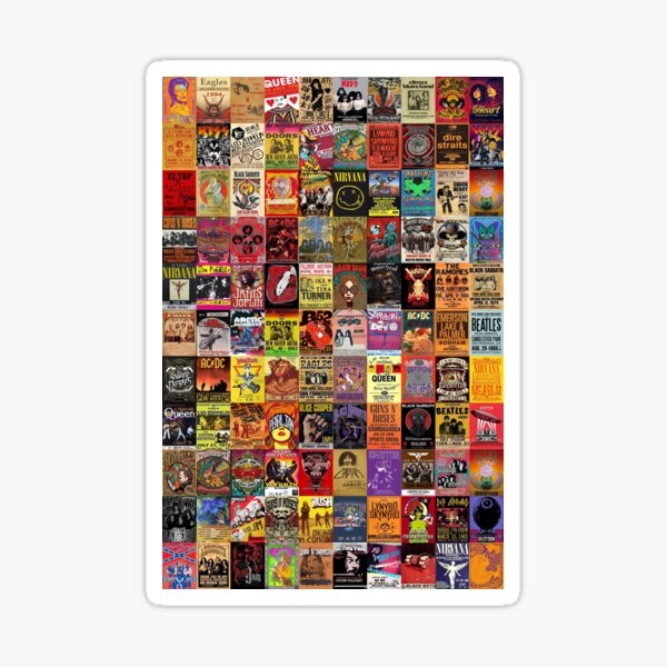Rock Band Posters Sticker