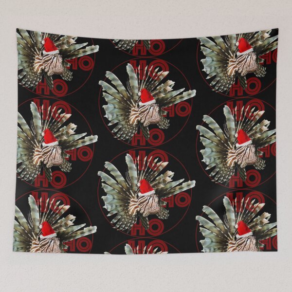 Item preview, Christmas Lion Fish Santa  designed and sold by Caitlin Chock.