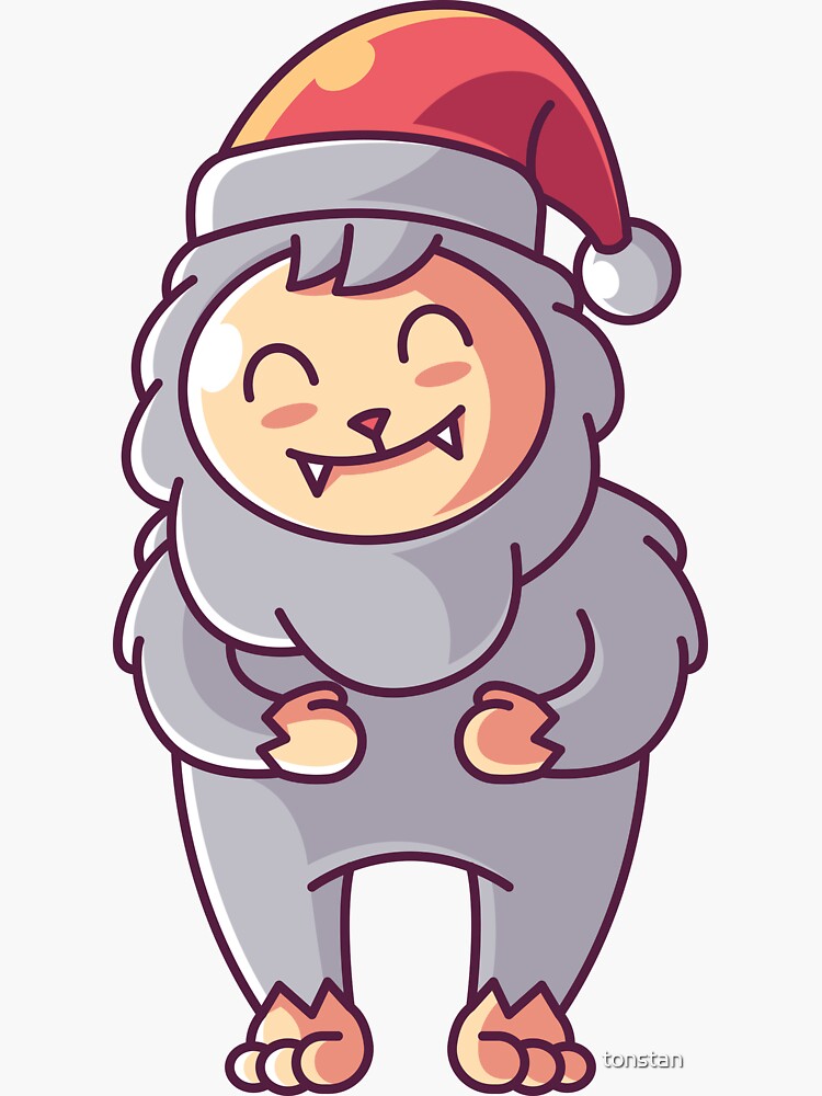 Santa Yeti Sticker