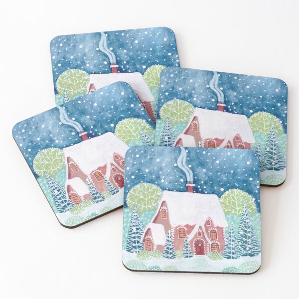 Item preview, Sweet Gingerbread Cottage, water color painting designed and sold by Amelia Gluba.