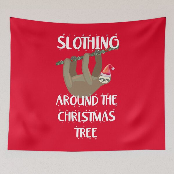 Item preview, Slothing around the Christmas tree designed and sold by TheMightySnail.
