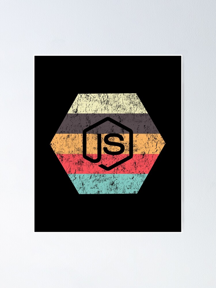 "NodeJS JavaScript " Poster for Sale by vladocar | Redbubble