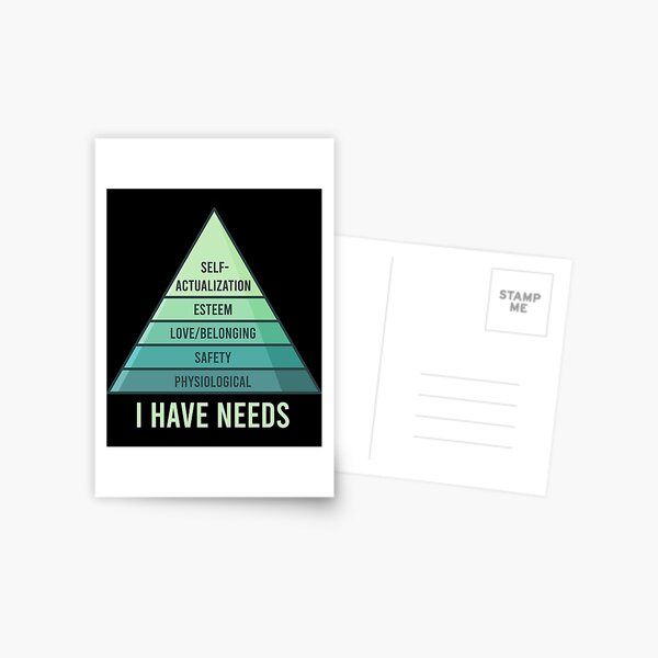 Hierarchy of needs Postcard