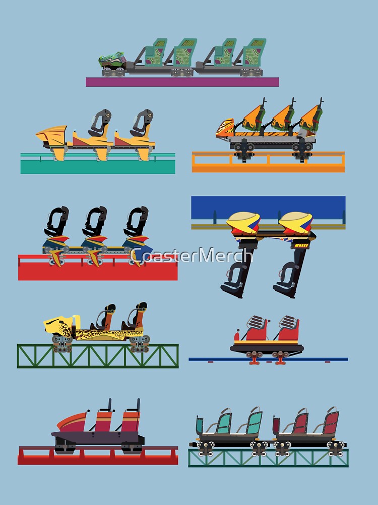 Busch Gardens Coaster Cars V2 Design (with Iron Gwazi!) by CoasterMerch