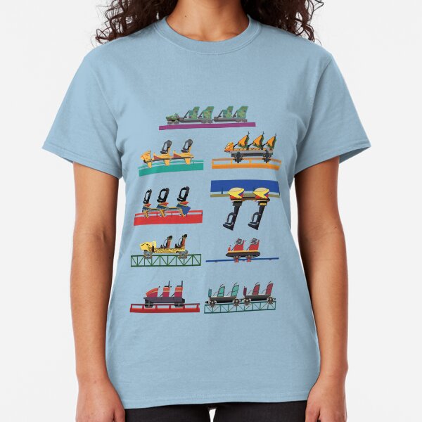 Busch Gardens Coaster Cars V2 Design (with Iron Gwazi!) Classic T-Shirt