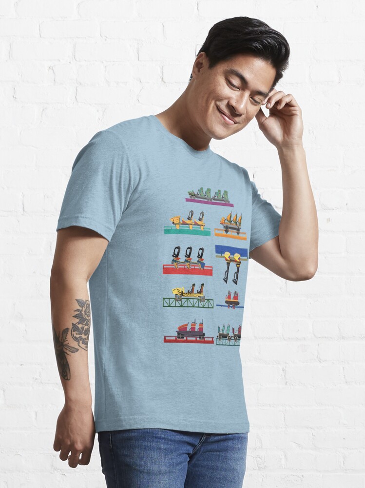Alternate view of Busch Gardens Coaster Cars V2 Design (with Iron Gwazi!) Essential T-Shirt