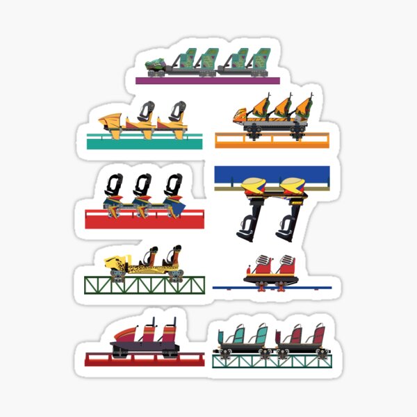 Busch Gardens Coaster Cars V2 Design (with Iron Gwazi!) Sticker