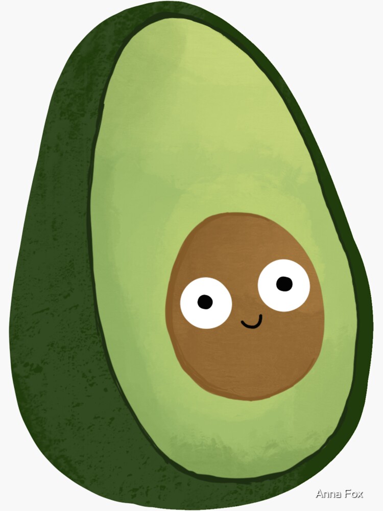 Avocado Sticker for Sale by Anna Fox