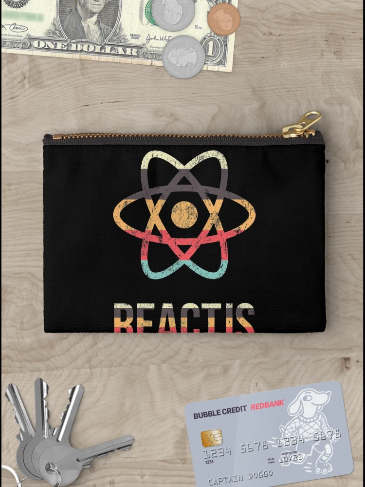 Thumbnail 3 of 4, Zipper Pouch, ReactJS Framework JavaScript designed and sold by vladocar.