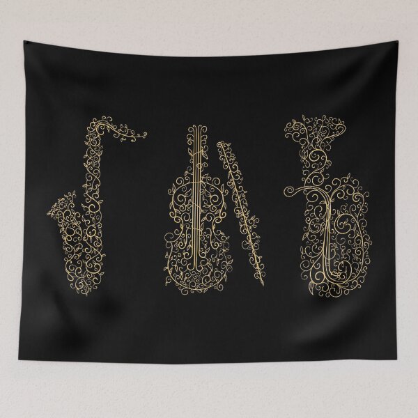 Item preview, Music floral pattern. designed and sold by emphatic.