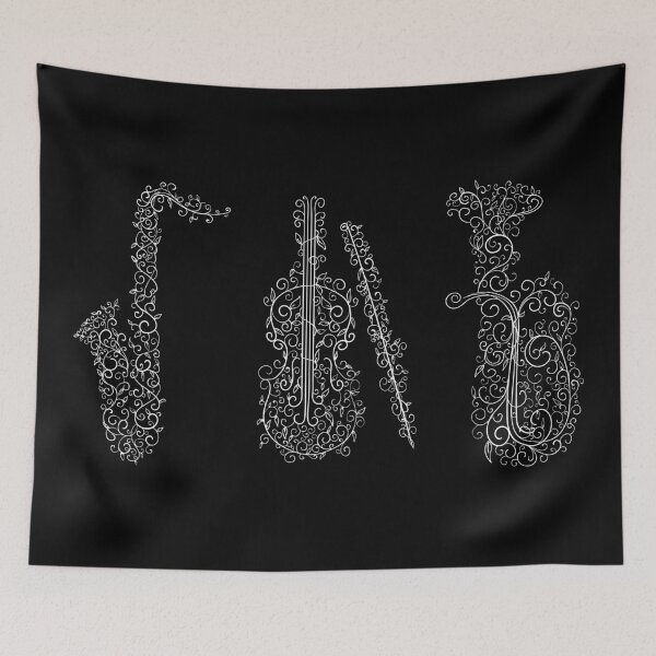 Item preview, Music floral pattern. designed and sold by emphatic.