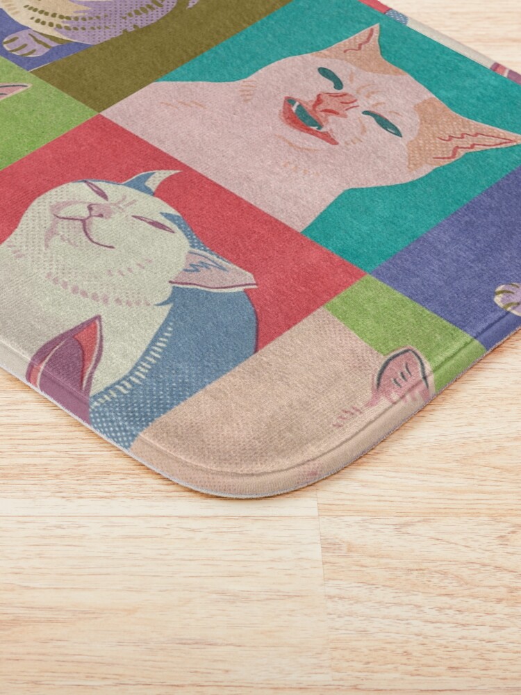 Alternate view of Four Meme Cats of the Apocalypse Bath Mat