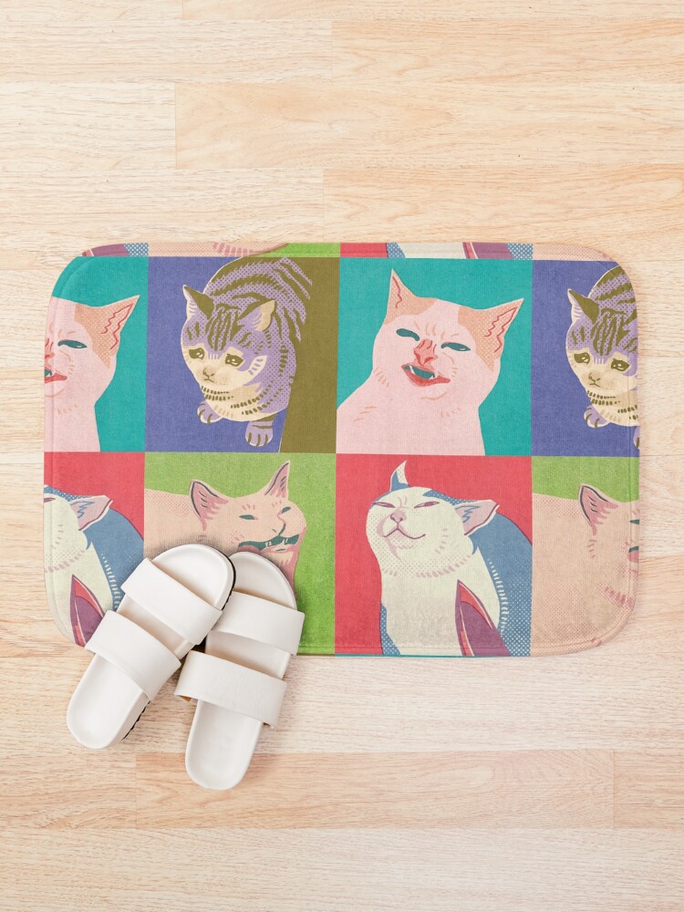 Alternate view of Four Meme Cats of the Apocalypse Bath Mat