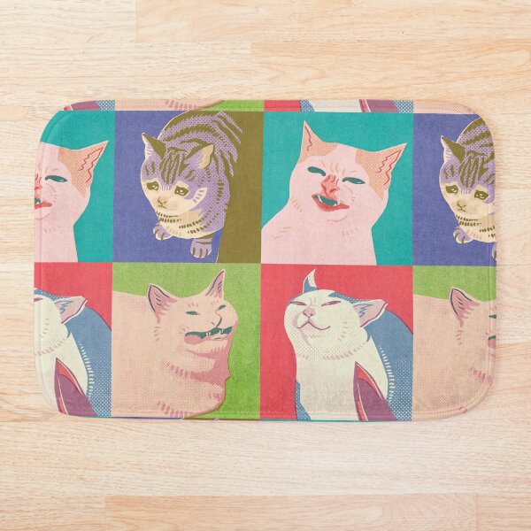 Four Meme Cats of the Apocalypse Bath Mat