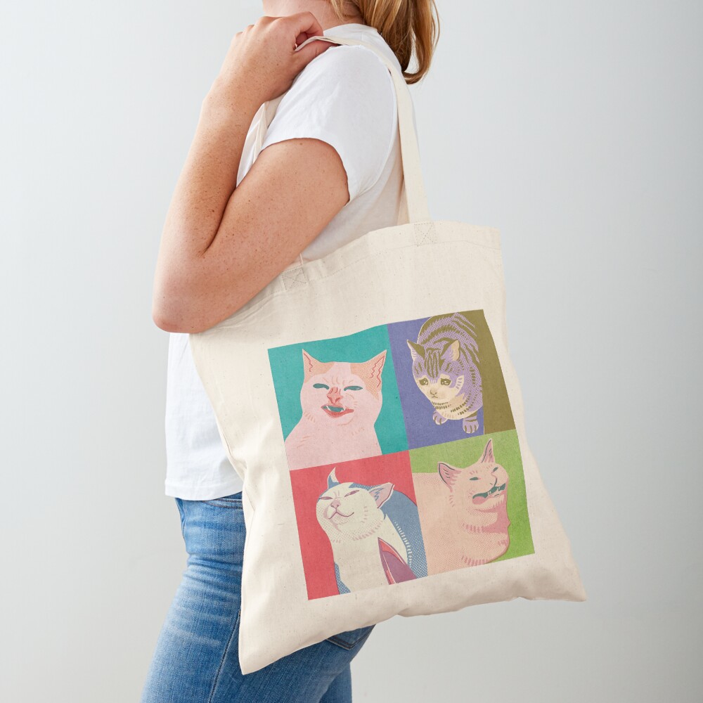 Four Meme Cats of the Apocalypse Tote Bag
