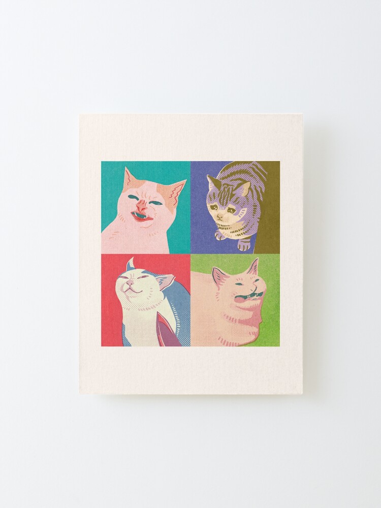 Alternate view of Four Meme Cats of the Apocalypse Mounted Print
