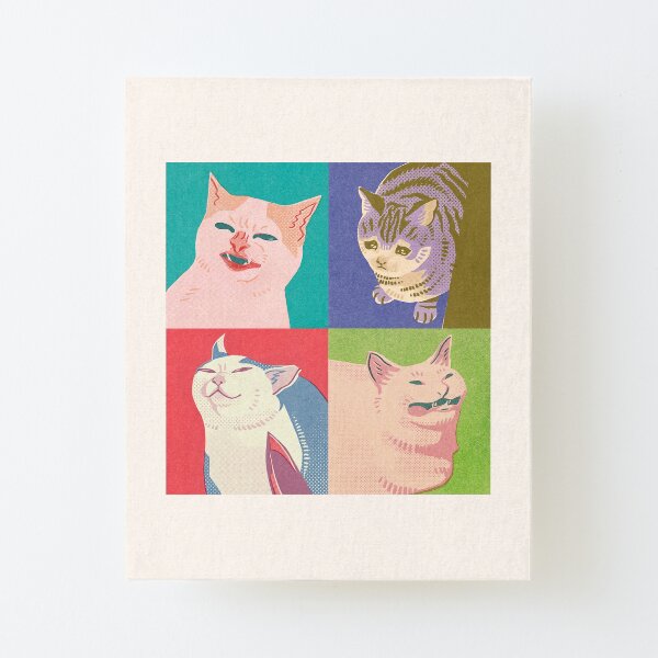 Four Meme Cats of the Apocalypse Canvas Mounted Print