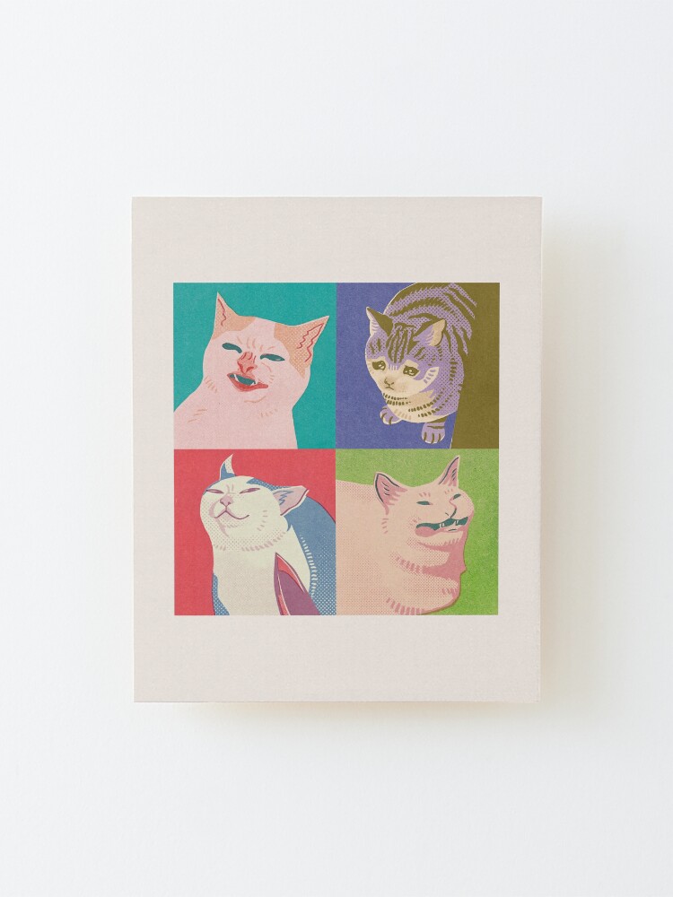 Alternate view of Four Meme Cats of the Apocalypse Mounted Print