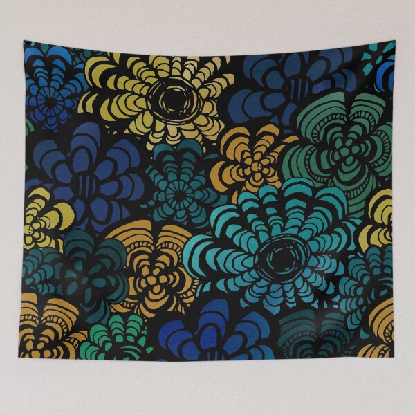 Item preview, Jewel Tone Florals designed and sold by inkblotcreative.