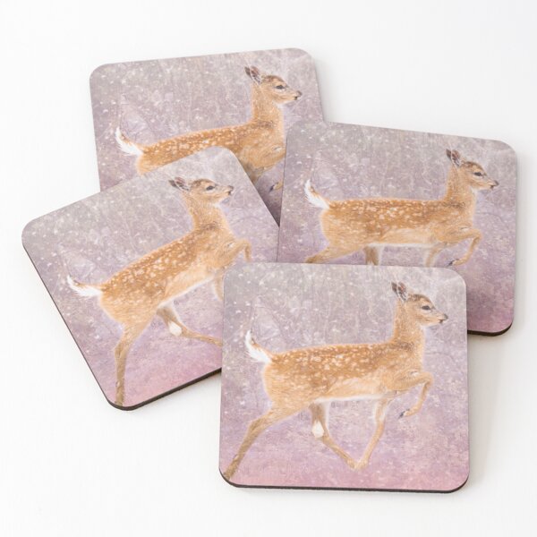 Item preview, Prancing Fawn in Snow designed and sold by montanaartist.