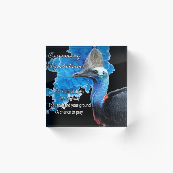 Cassowary Symbolism Acrylic Block