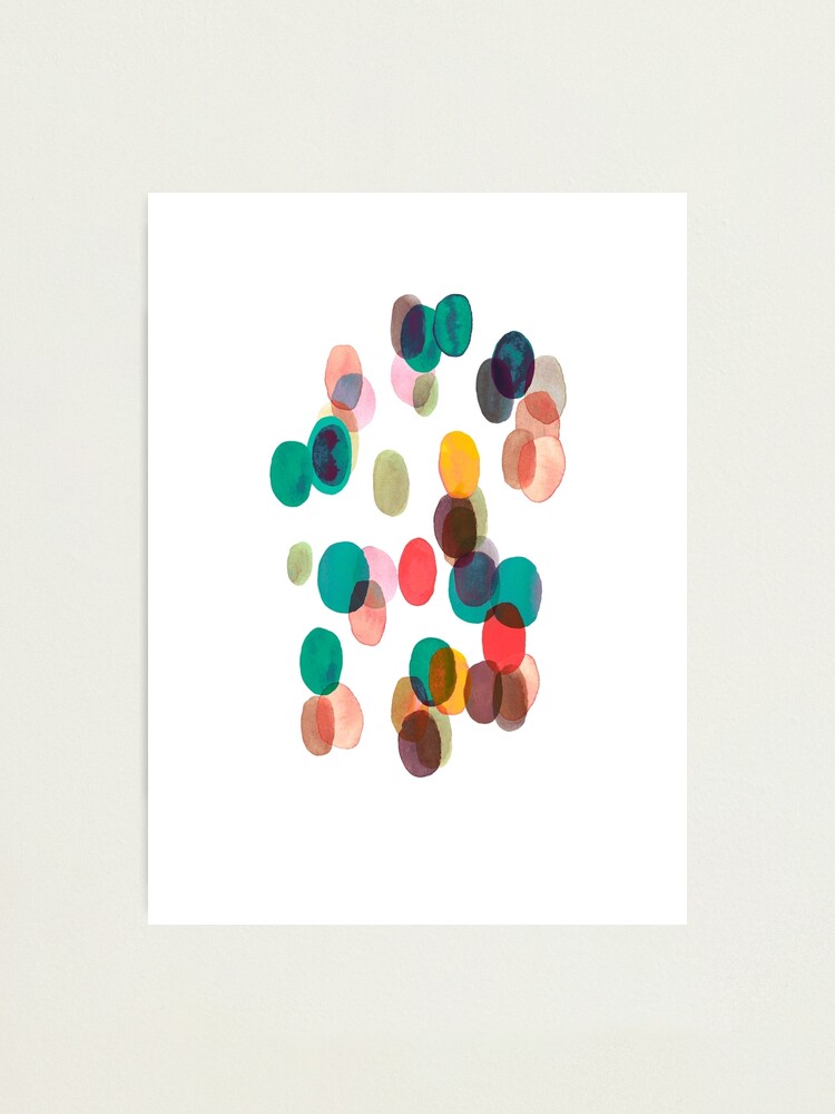 Alternate view of Tropical rain dots - Orange green yellow Photographic Print