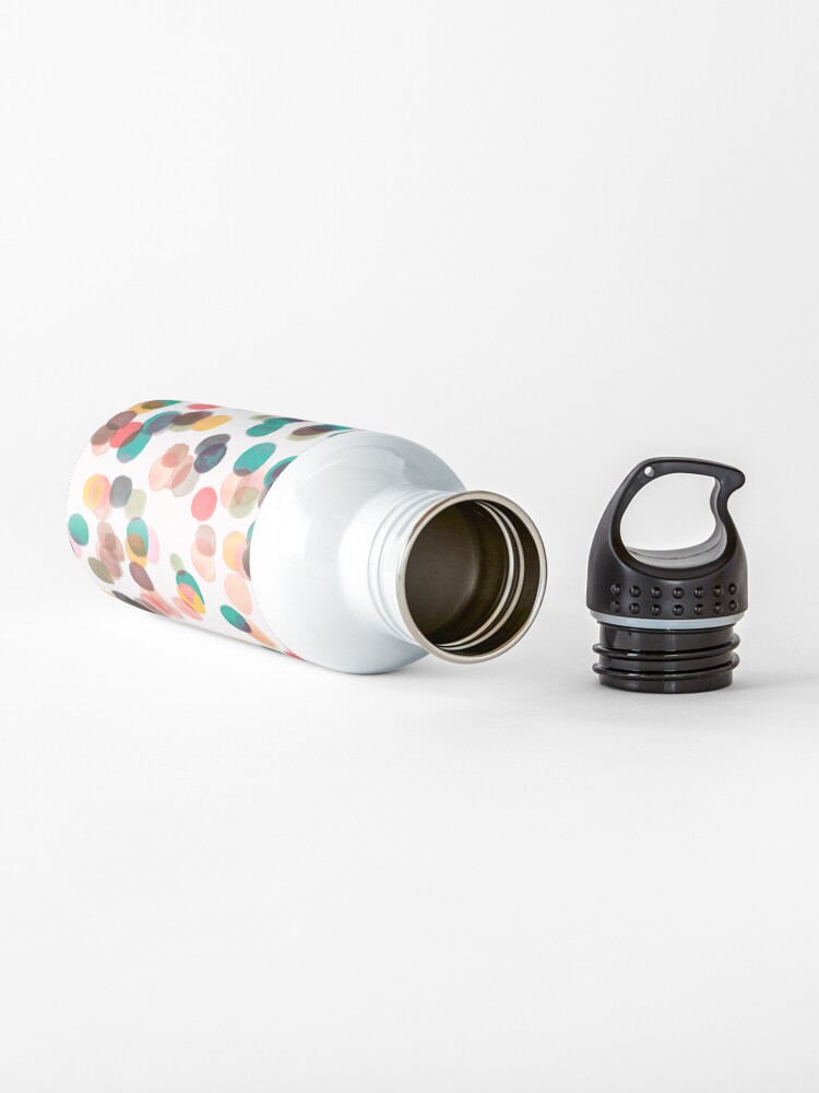 Alternate view of Tropical rain dots - Orange green yellow Water Bottle
