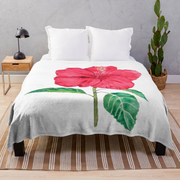 Item preview, hand painted one red hibiscus watercolor painting  designed and sold by ColorandColor.