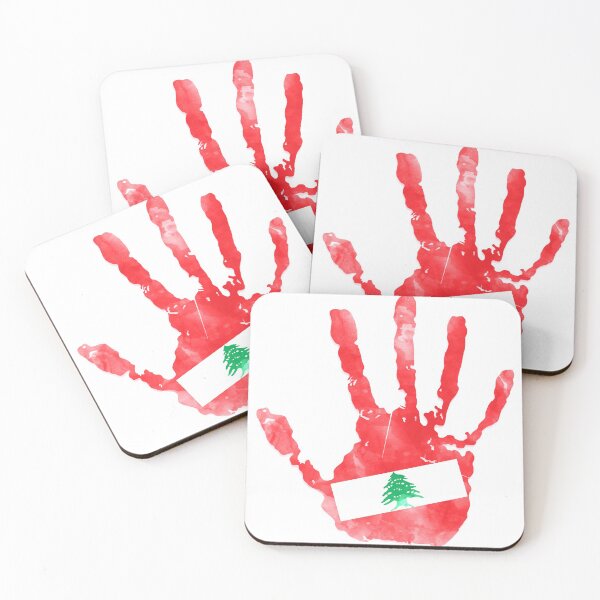 Item preview, Lebanon handprint design علم لبنان designed and sold by foreveryone.