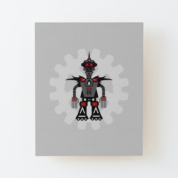 Evil Robot Wood Mounted Print
