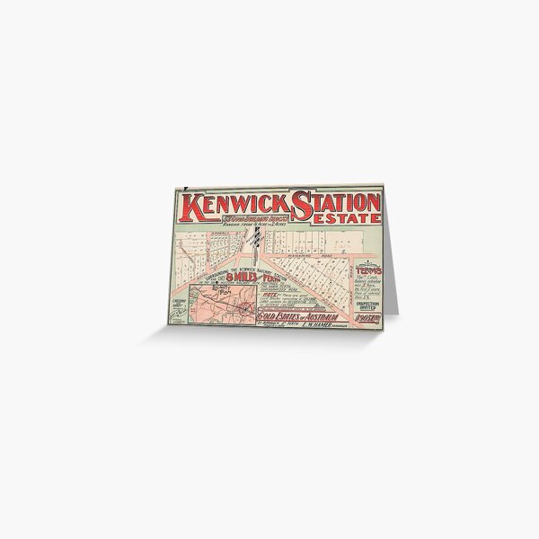 Map of Kenwick Station Estate, Perth, Western Australia, 1915, State Library of Western Australia Greeting Card