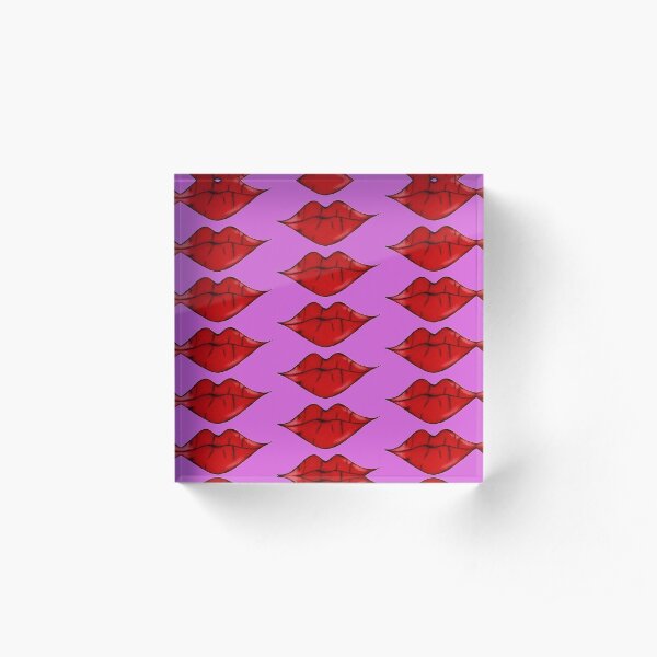 Stylised Lips (Andy Warhol) Acrylic Block
